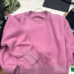 Cozy Pink Fleece Sweatshirt